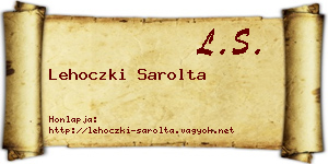 Lehoczki Sarolta névjegykártya