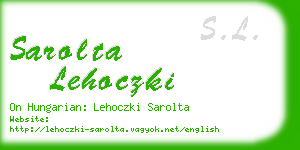sarolta lehoczki business card